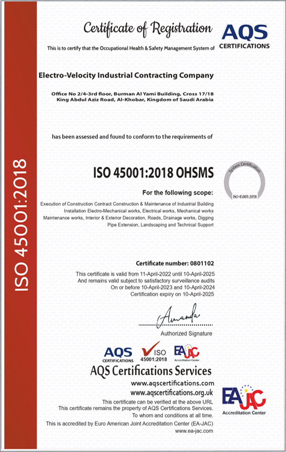 ISO 45001 : 2018 OHSMS